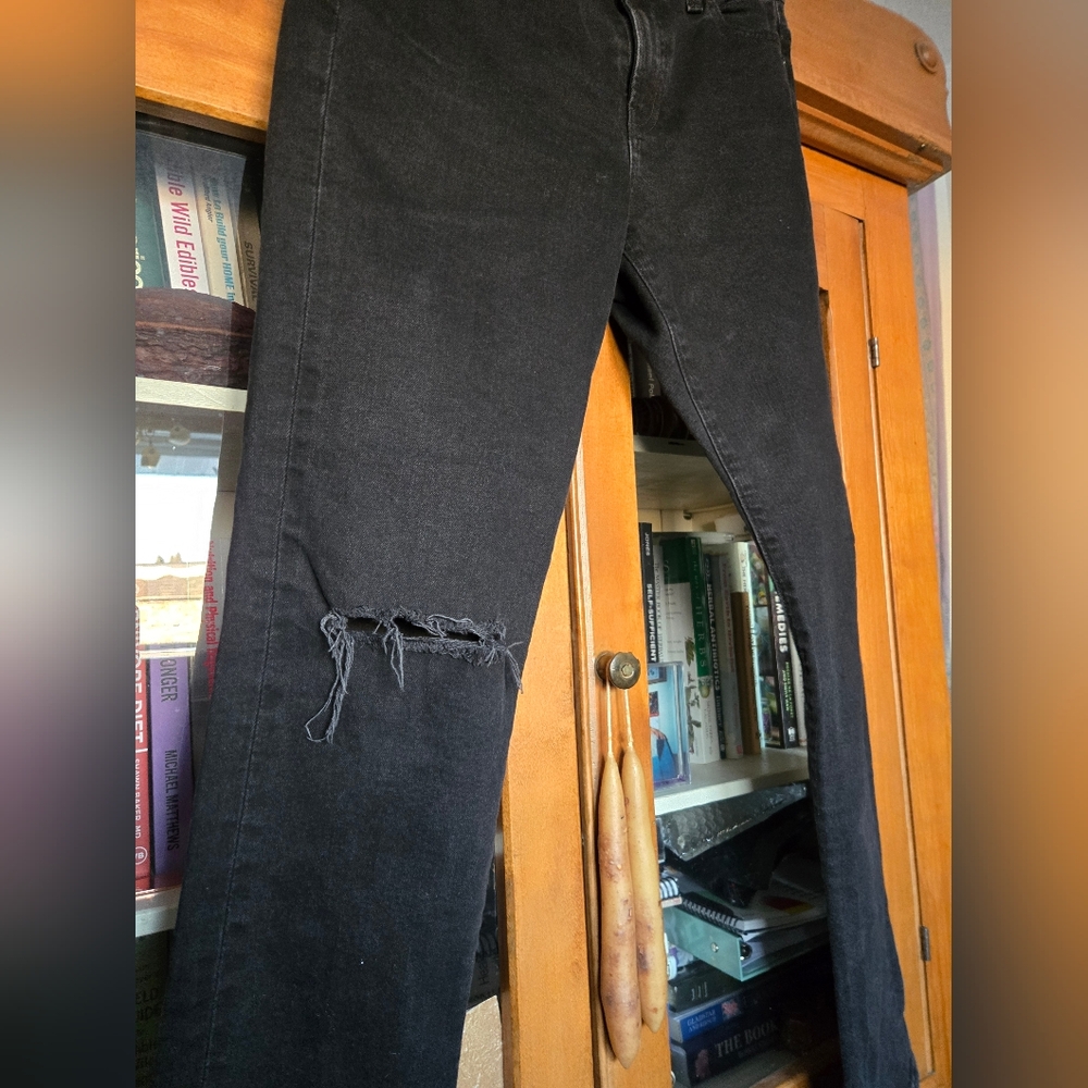 Madewell Skinny Jeans 100% Cotton Distressed Rigid Denim Waist 32 - Picture 4 of 12